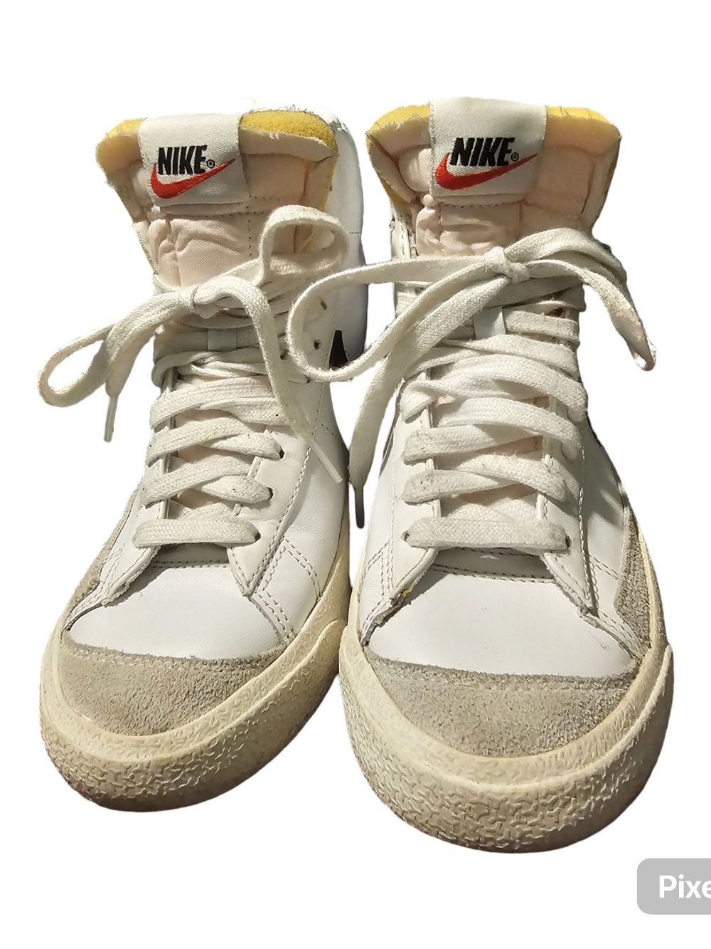 Nike Blazer Mid '77 Vintage White Black Sneakers Women's 6.5 Leather Shoes